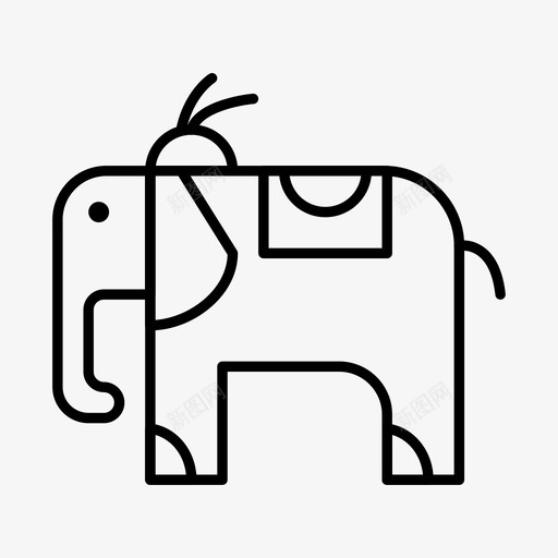 大象动物网络界面2月收集v4图标svg_新图网 https://ixintu.com 2月 v4 动物 大象 收集 界面 网络