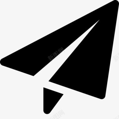 纸质飞机电子邮件61已填充图标图标
