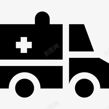 救护车车辆和运输车3辆满载图标图标