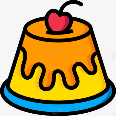 甜点糕点1线性颜色图标图标