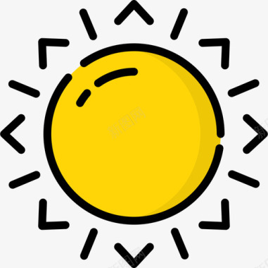 太阳可再生能源2线性颜色图标图标