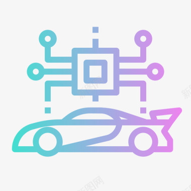 AI汽车服务3梯度图标图标