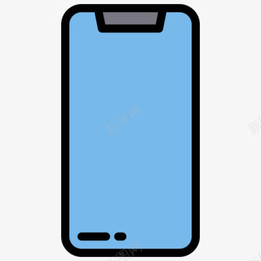 智能手机103接口线性颜色图标图标
