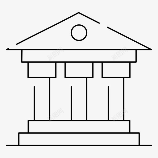 银行机构爱尔兰图标svg_新图网 https://ixintu.com 希腊 机构 爱尔兰 独立日 细线 货币 银行