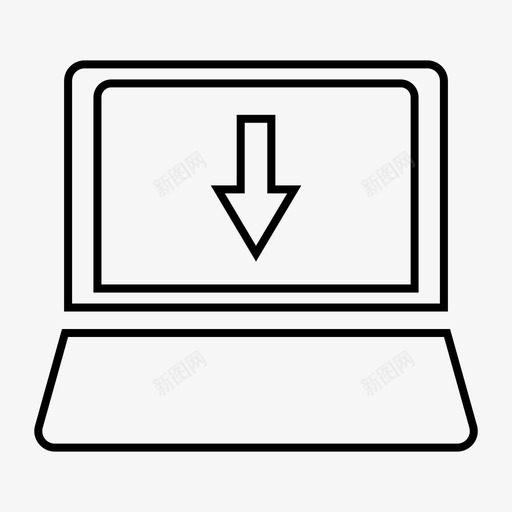 笔记本电脑保存图标svg_新图网 https://ixintu.com 下载 保存 技术 电脑 笔记本