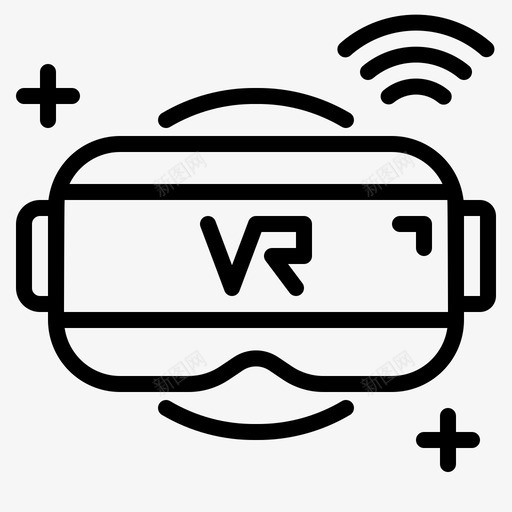 Vr智能技术13线性图标svg_新图网 https://ixintu.com Vr 技术 智能 线性