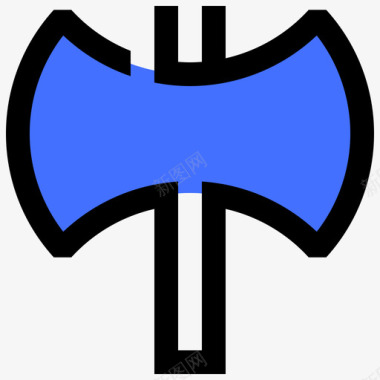 斧头作业工具15蓝色图标图标