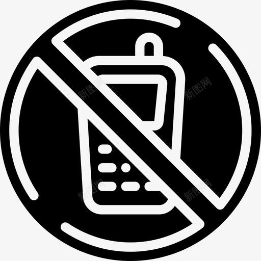 没有电话警告标志3加油图标svg_新图网 https://ixintu.com 加油 标志 没有 电话 警告