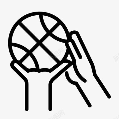 篮球手势手图标图标