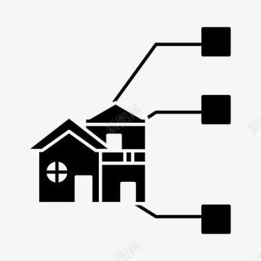 房屋规格蓝图建筑图标图标