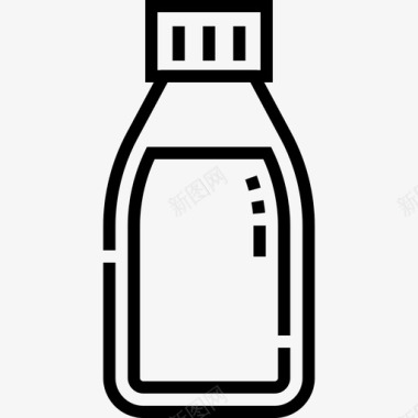 水瓶健身102线性图标图标