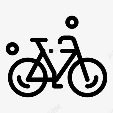 自行车弹簧弹簧粗体虚线图标图标