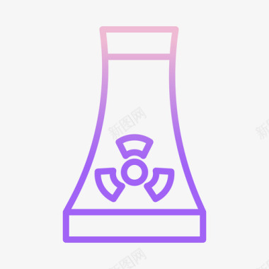 核电站能源51轮廓坡度图标图标