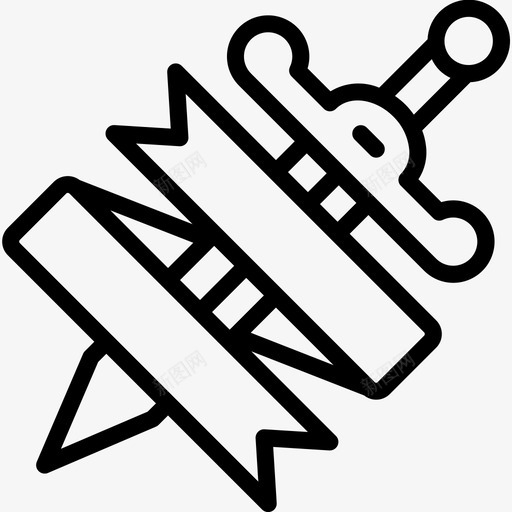 剑纹身16直纹图标svg_新图网 https://ixintu.com 直纹 纹身