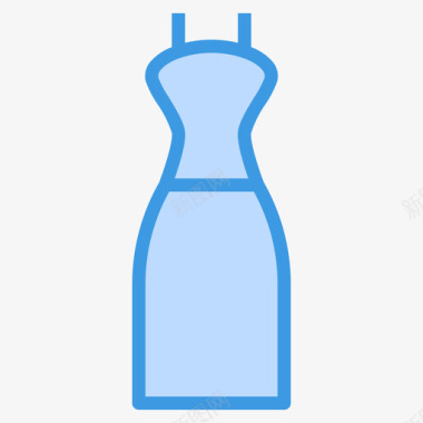 裙子衣服124蓝色图标图标
