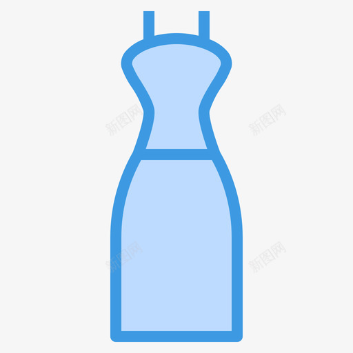裙子衣服124蓝色图标svg_新图网 https://ixintu.com 蓝色 衣服 裙子