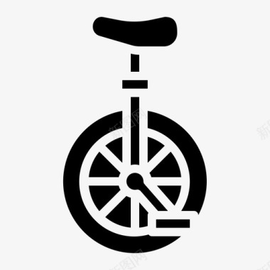 独轮车自行车马戏团图标图标