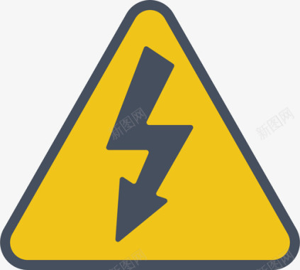 电力警告标志5无电图标图标