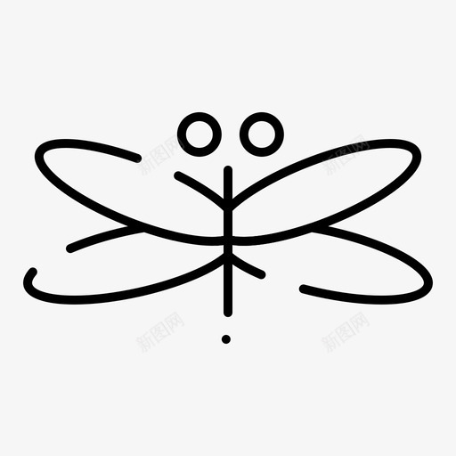 龙蜻蜓泉图标svg_新图网 https://ixintu.com 虚线 蜻蜓 规则