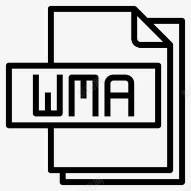 Wma文件文件格式1线性图标图标