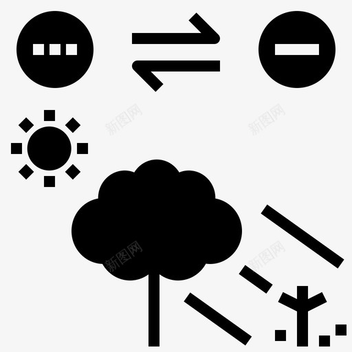 修正树荫阳光图标svg_新图网 https://ixintu.com 互动 修正 枯萎 树木 树荫 生态 阳光 雕文