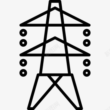 电塔能量50轮廓图标图标