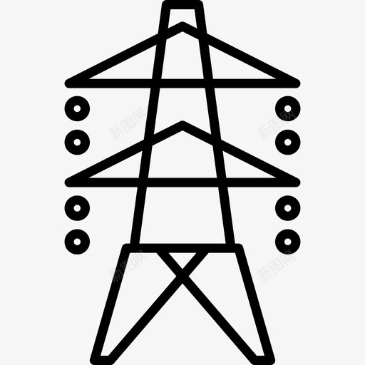 电塔能量50轮廓图标svg_新图网 https://ixintu.com 电塔 能量 轮廓