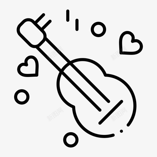 吉他爱音乐图标svg_新图网 https://ixintu.com 2月 v4 吉他 收集 歌曲 界面 网络 音乐