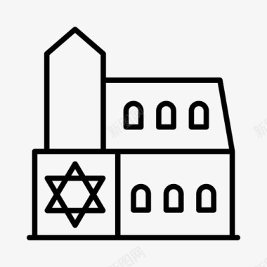 犹太教宗教崇拜图标图标