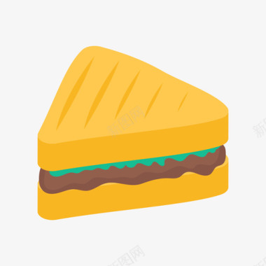 三明治快餐72平的图标图标