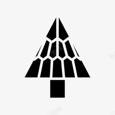 松树圣诞树大自然图标图标