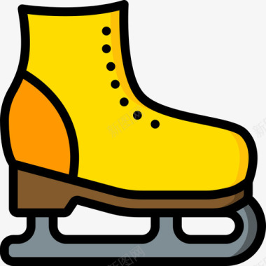 溜冰鞋流行文化1线条色彩图标图标