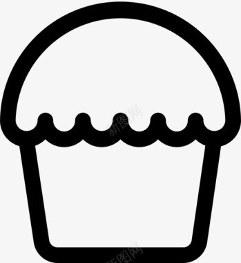 松饼烘焙糖果图标图标