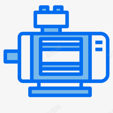 电机电子元件4蓝色图标图标