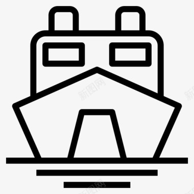 邮轮航运8直航图标图标