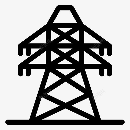 电塔能源输电图标svg_新图网 https://ixintu.com feb v4 收集 电塔 界面 网络 能源 输电 输电塔