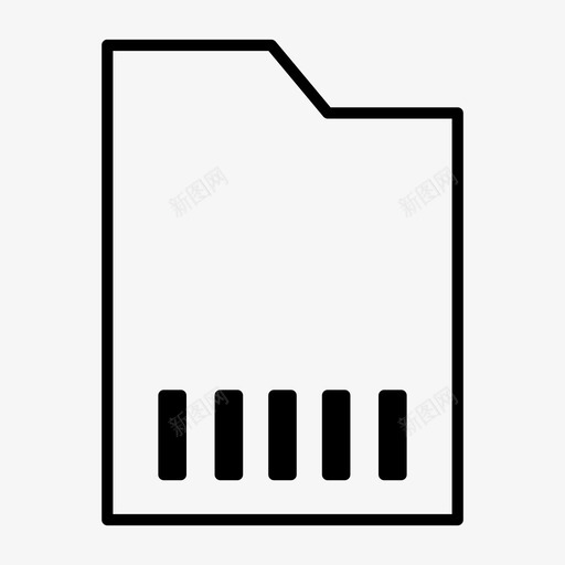 存储卡数据microsd图标svg_新图网 https://ixintu.com micro sd 介质 保存 存储卡 数据 精简