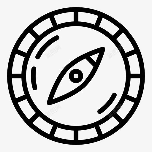 指南针圆圈目的地图标svg_新图网 https://ixintu.com 圆圈 指南针 方向 旅行 目的地 轮廓