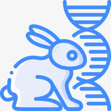 兔子遗传学和生物工程4蓝色图标图标