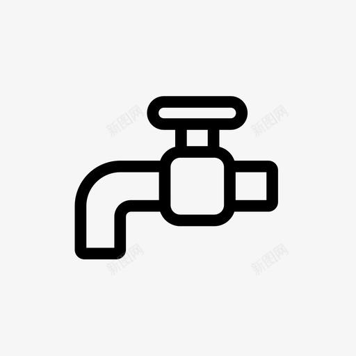 水龙头水管家用电器的边框样式图标svg_新图网 https://ixintu.com 家用电器 样式 水管 水龙头 边框
