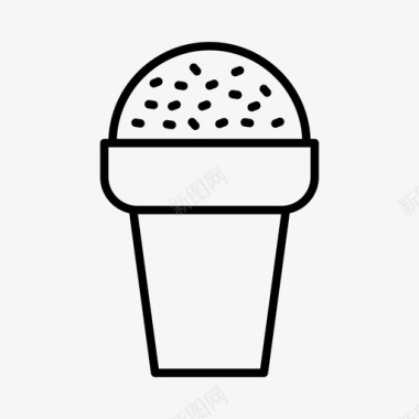 冰淇淋筒烹饪餐饮图标图标