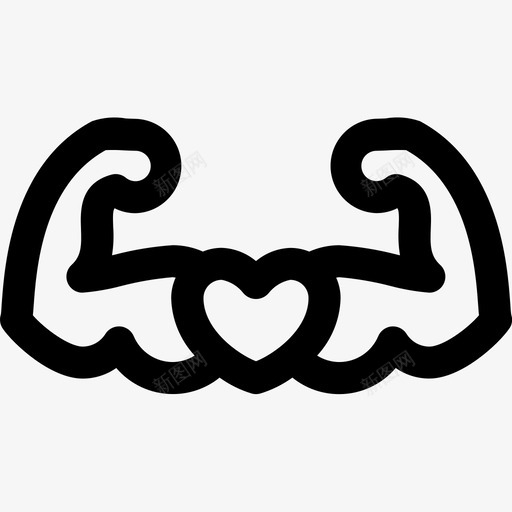 强壮的心饮食手图标svg_新图网 https://ixintu.com 健康 壮的 强壮 肌肉 饮食