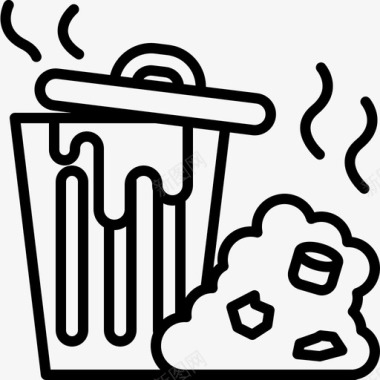 垃圾桶肮脏污染图标图标