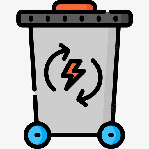 回收站可再生能源2线性颜色图标svg_新图网 https://ixintu.com 再生 可再 回收站 线性 能源 颜色