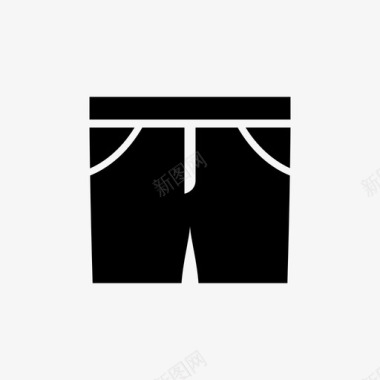短裤衣服时装图标图标