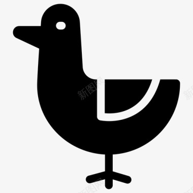 鸭鸟生物图标图标