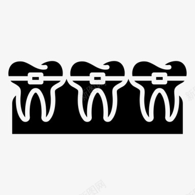牙套牙36字形图标图标
