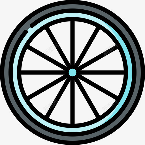 车轮自行车赛车12线性颜色图标svg_新图网 https://ixintu.com 线性 自行车 赛车 车轮 颜色
