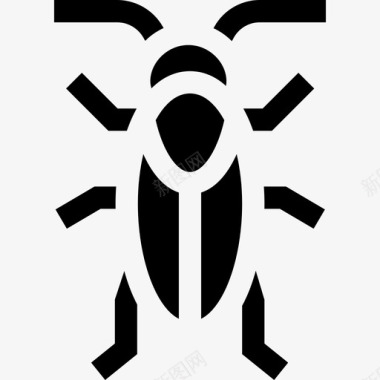 蟑螂昆虫37填充图标图标