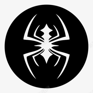 蜘蛛纹身动物绘画图标图标